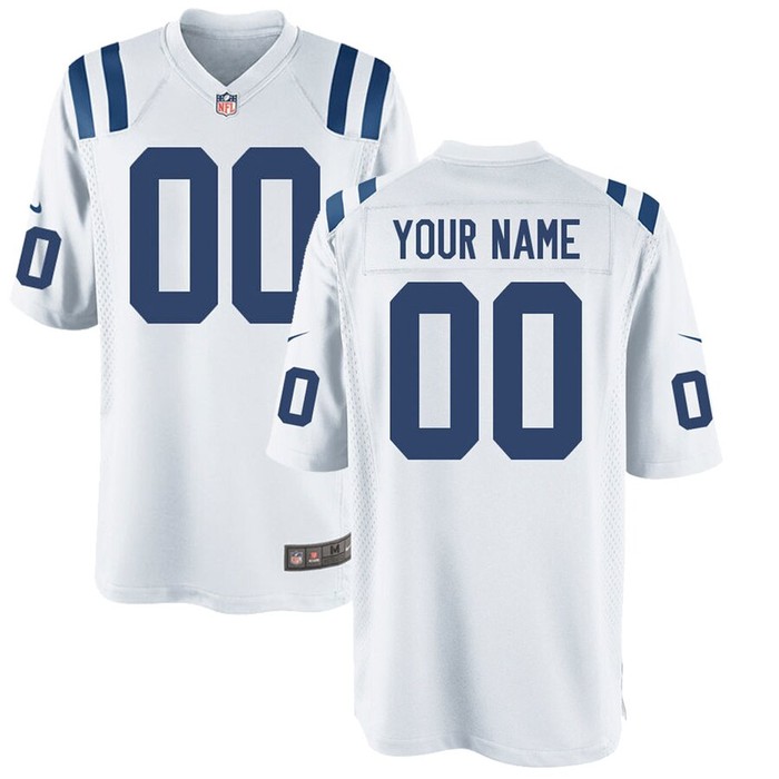 Indianapolis Colts Nike Youth Custom Game Jersey - White - Cocomos