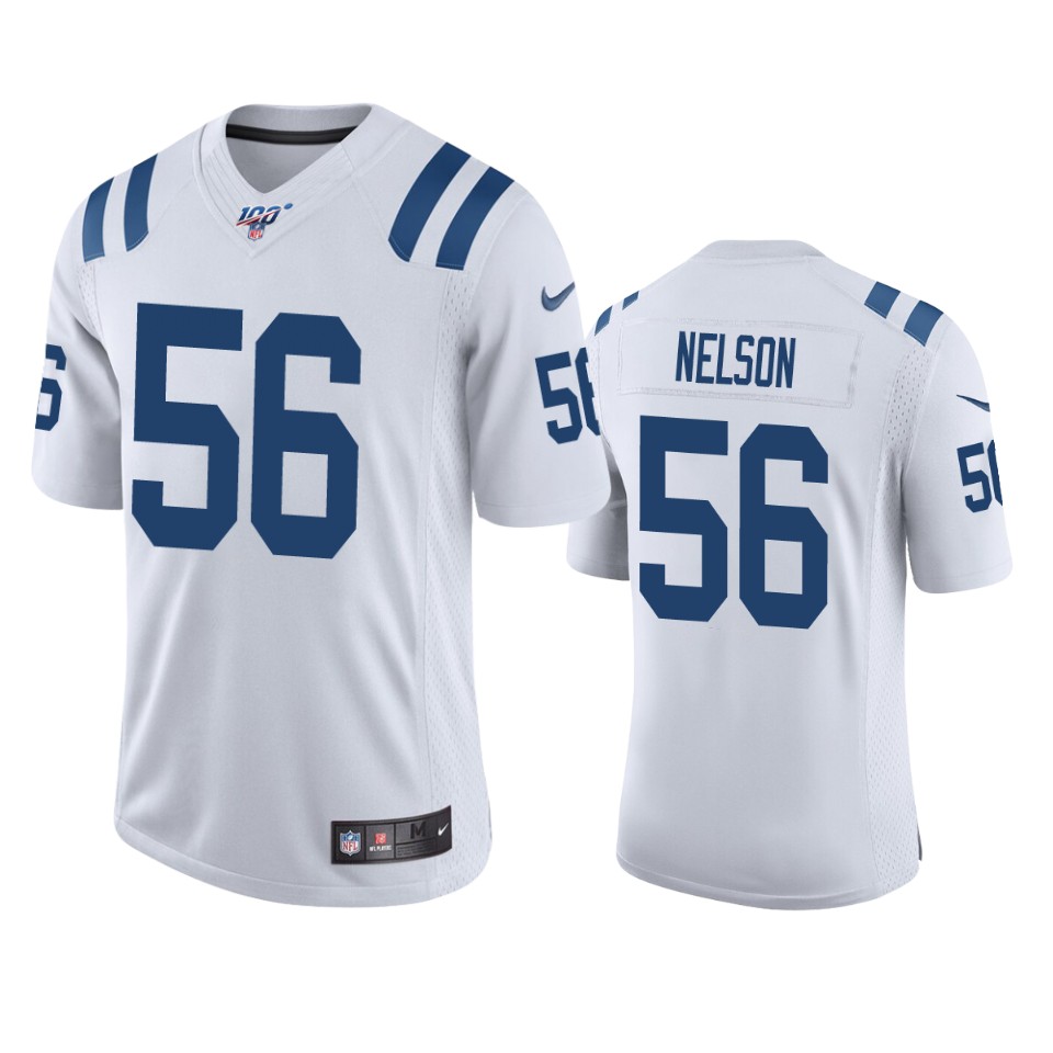 Indianapolis Colts Quenton Nelson White 100th Season Vapor Limited Jersey - Cocomos