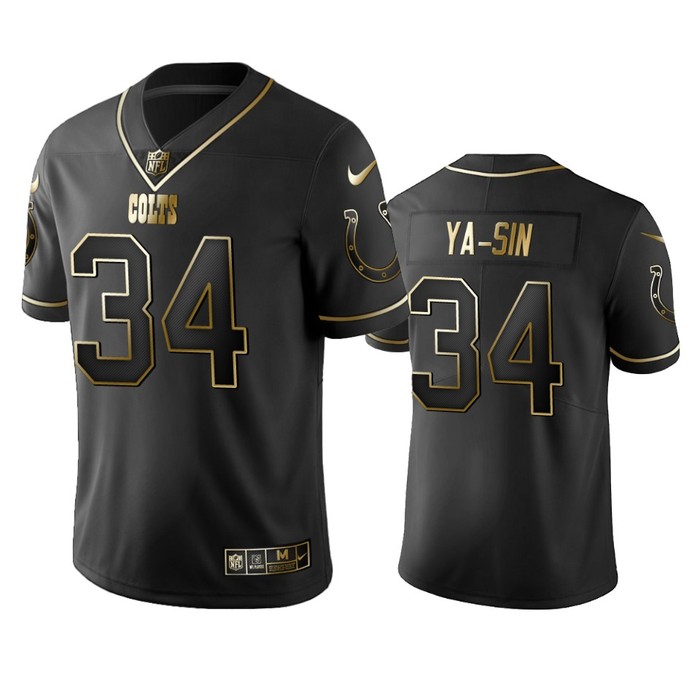 Indianapolis Colts Rock Ya-sin Black 2019 Vapor Limited Golden Edition Jersey - Cocomos