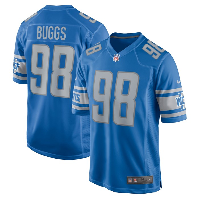 Isaiah Buggs Detroit Lions Player Game Jersey - Blue Nfl