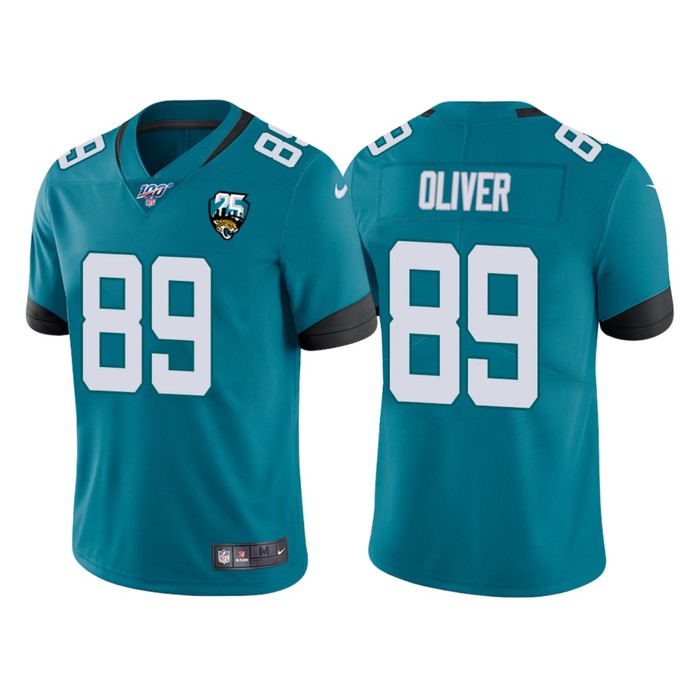 Jacksonville Jaguars 25th Anniversary Josh Oliver Teal Vapor Limited Jersey