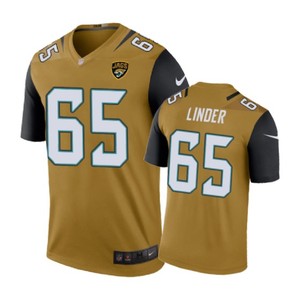 Jacksonville Jaguars #65 Brandon Linder Nike Color Rush Gold Jersey