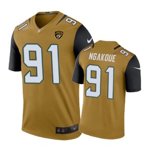 Jacksonville Jaguars #91 Yannick Ngakoue Nike Color Rush Gold Jersey