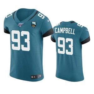 Jacksonville Jaguars Calais Campbell Teal 25th Season Vapor Elite Jersey