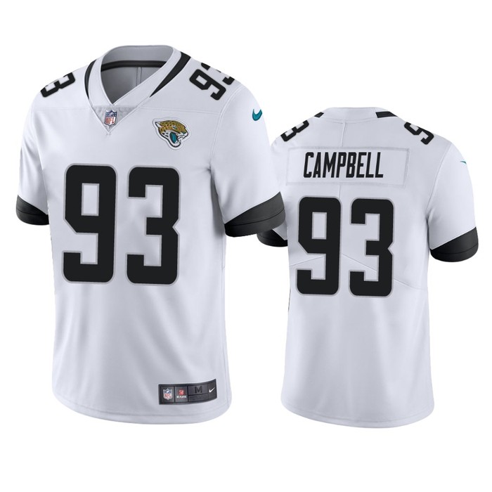 Jacksonville Jaguars Calais Campbell White Vapor Limited Jersey - Cocomos