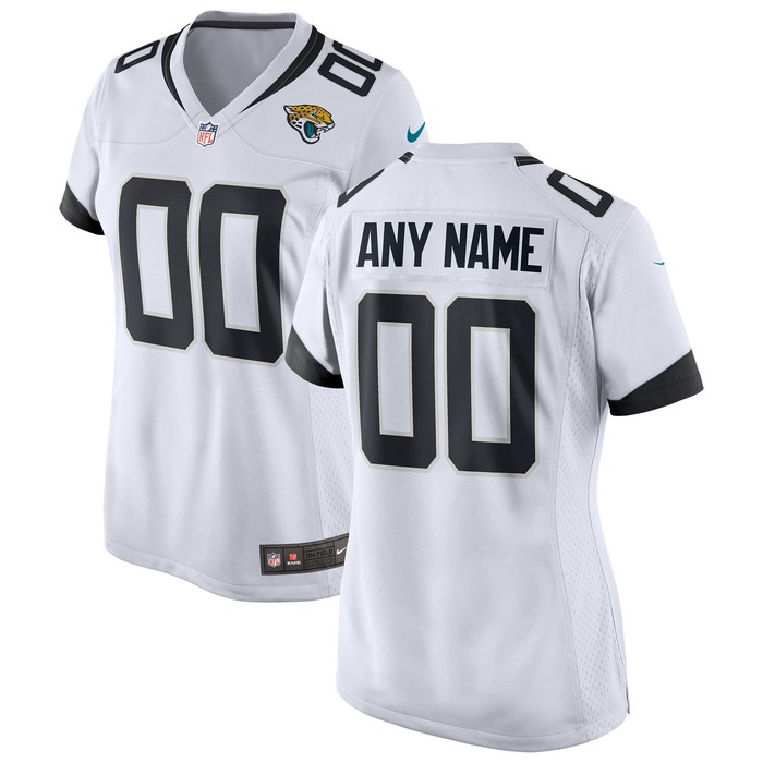 Jacksonville Jaguars Womens Custom Game Jersey White Custom Jerseys Nfl