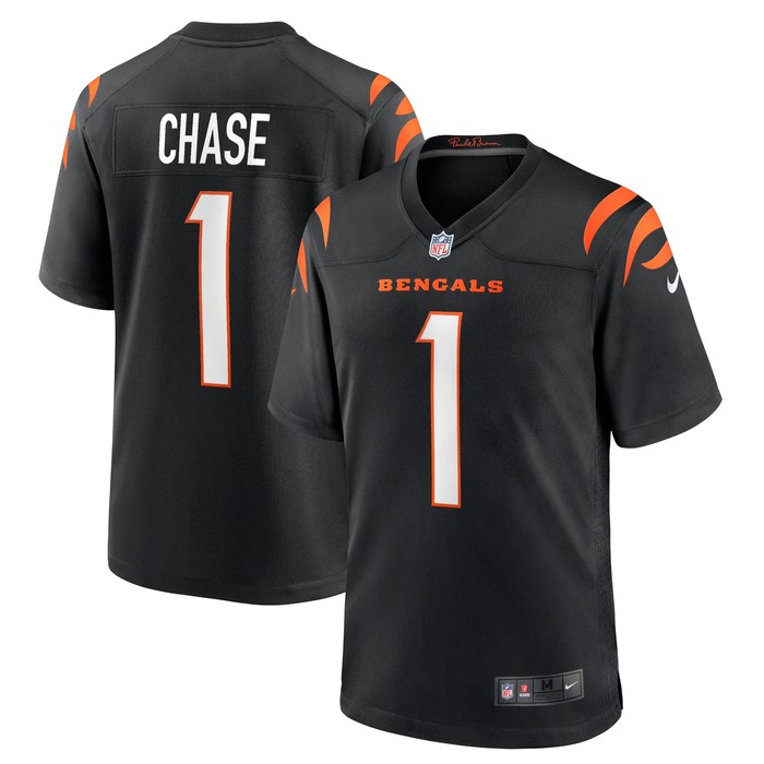 Jamarr Chase Cincinnati Bengals 2021 Nfl Draft First Round Pick Game Jersey - Black Nfl