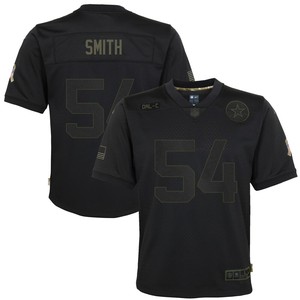 Jaylon Smith Dallas Cowboys Youth 2020 Salute To Service Game Jersey - Black