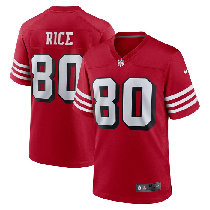 Jerry Rice San Francisco 49ers Retired Alternate Game Jersey Scarlet Nfl