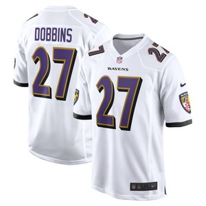 J.k. Dobbins Baltimore Ravens Game Jersey - White Nfl