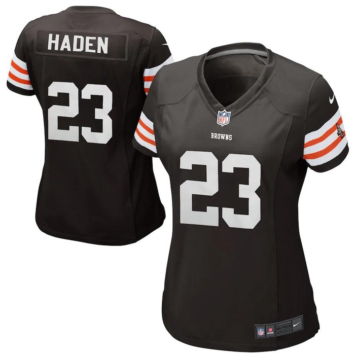 Joe Haden Cleveland Browns Historic Logo Nike Womens Game Jersey - Brown-