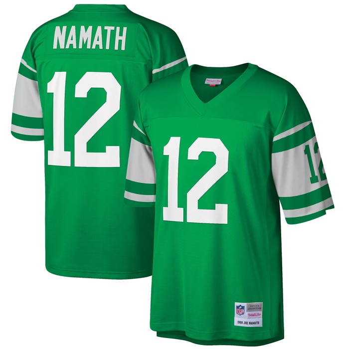 Joe Namath New York Jets Mitchell & Ness Big & Tall 1968 Retired Player Replica Jersey - Green Nfl