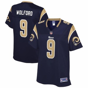 John Wolford Los Angeles Rams Nfl Pro Line Womens Team Player Jersey - Navy