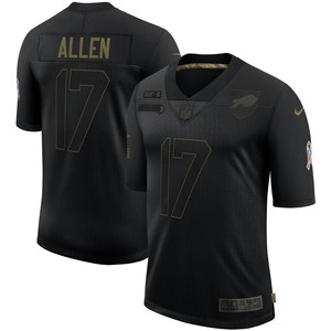 Josh Allen Buffalo Bills 2020 Salute To Service Limited Jersey - Black