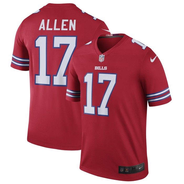 Josh Allen Buffalo Bills Color Rush Legend Jersey - Red Nfl