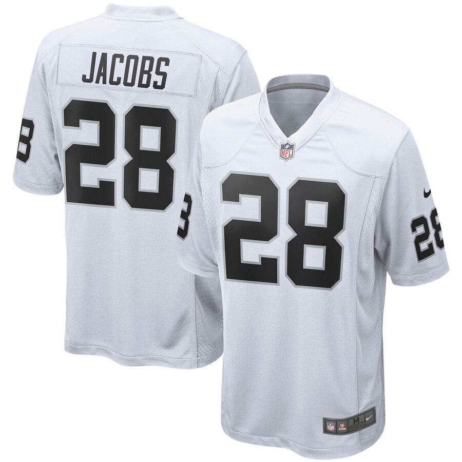 Josh Jacobs Las Vegas Raiders Nike Game Jersey - White - Cocomos