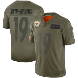 Juju Smith-schuster Pittsburgh Steelers Nike Youth 2019 Salute To Service Game Jersey - Olive