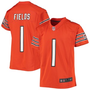 Justin Fields Chicago Bears Game Jersey - Orange Nfl