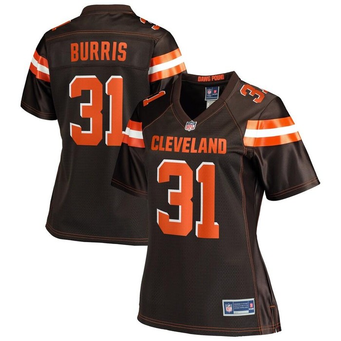 Juston Burris Cleveland Browns Nfl Pro Line Womens Team Player Jersey - Brown