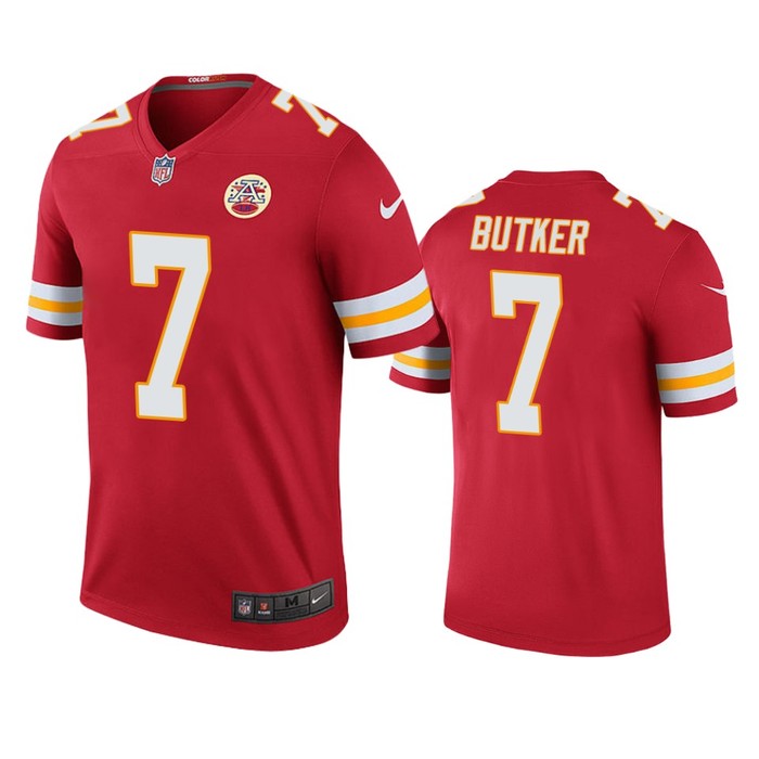 Kansas City Chiefs #7 Harrison Butker Nike Color Rush Red Jersey