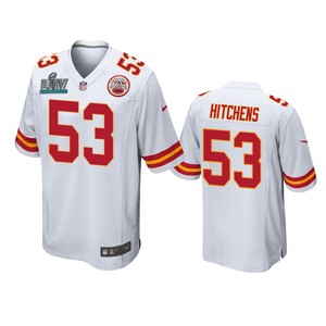 Kansas City Chiefs Anthony Hitchens White Super Bowl Liv Game Jersey