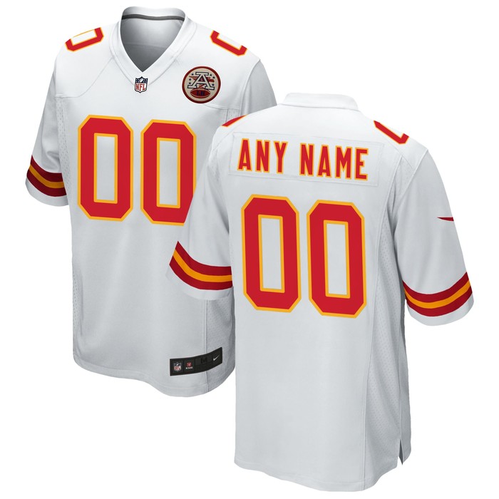 Kansas City Chiefs Custom Game Jersey - White Custom Jerseys Nfl