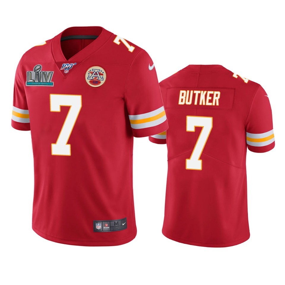 Kansas City Chiefs Harrison Butker Red Super Bowl Liv Vapor Limited Jersey - Cocomos