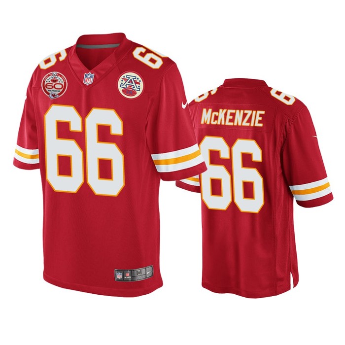 Kansas City Chiefs Kahlil Mckenzie Red 60th Anniversary Game Jersey - Cocomos