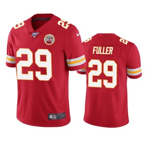 Kansas City Chiefs Kendall Fuller Red 100th Season Vapor Limited Jersey