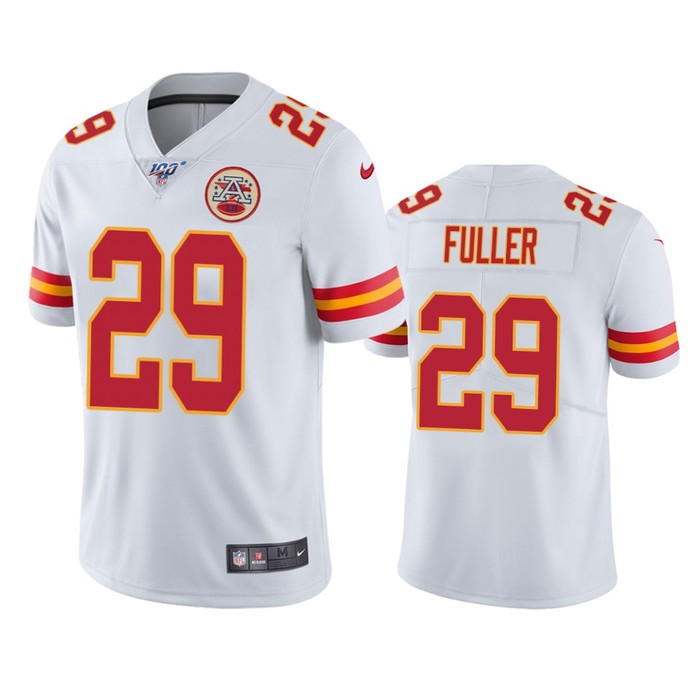 Kansas City Chiefs Kendall Fuller White 100th Season Vapor Limited Jersey