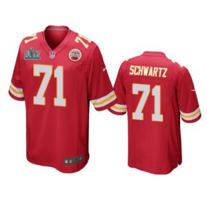 Kansas City Chiefs Mitchell Schwartz Red Super Bowl Liv Game Jersey - Cocomos