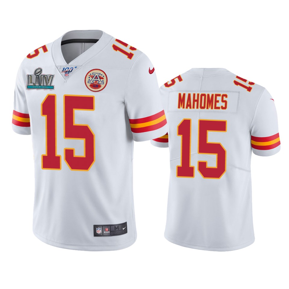 Kansas City Chiefs Patrick Mahomes White Super Bowl Liv Vapor Limited Jersey - Cocomos