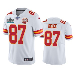 Kansas City Chiefs Travis Kelce White Super Bowl Liv Vapor Limited Jersey - Cocomos