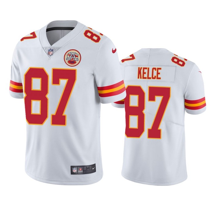 Kansas City Chiefs Travis Kelce White Vapor Limited Jersey