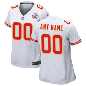 Kansas City Chiefs Womens Custom Game Jersey - White Custom Jerseys Nfl