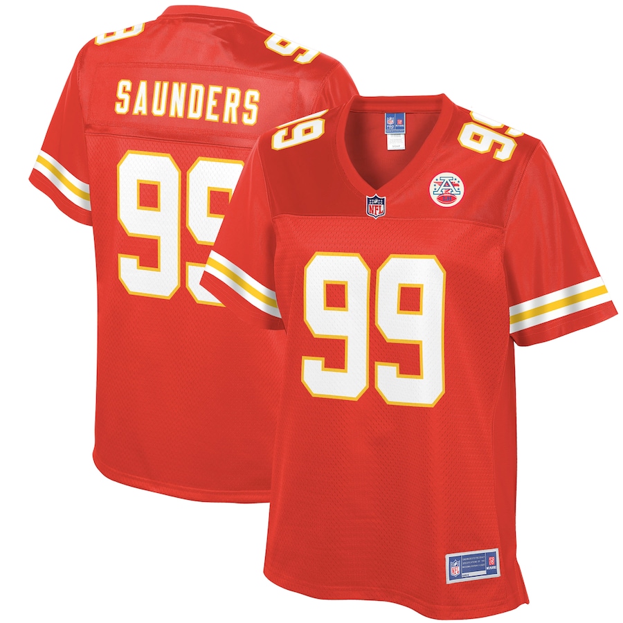 Khalen Saunders Kansas City Chiefs Nfl Pro Line Womens Team Player Jersey - Red - Cocomos