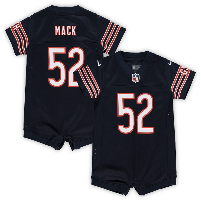 Khalil Mack Chicago Bears Infant Romper Jersey - Navy Nfl - Cocomos