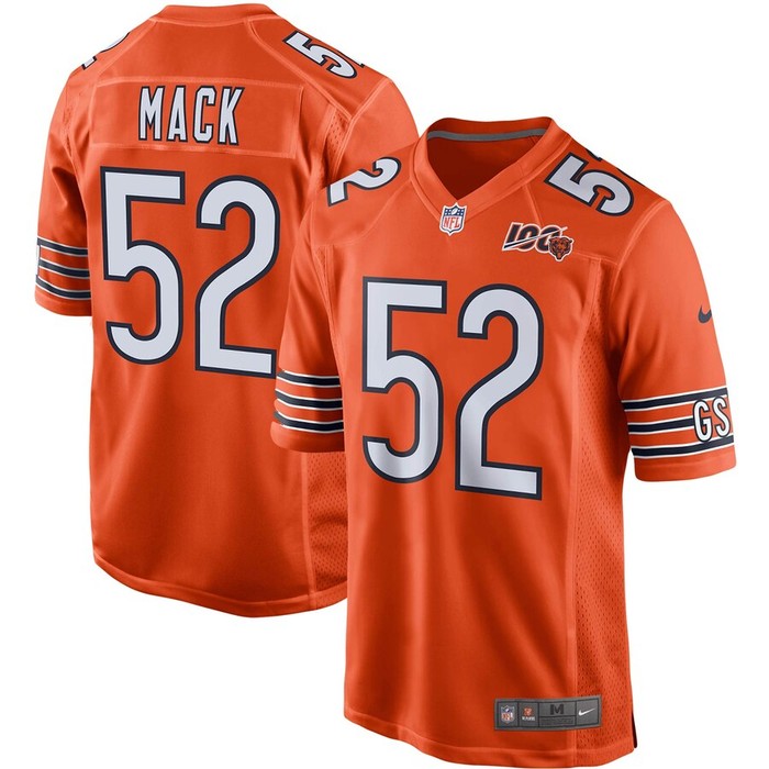 Khalil Mack Chicago Bears Nike 100th Season Game Jersey - Orange