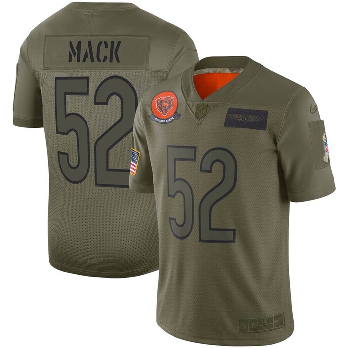 Khalil Mack Chicago Bears Nike Youth 2019 Salute To Service Game Jersey - Olive