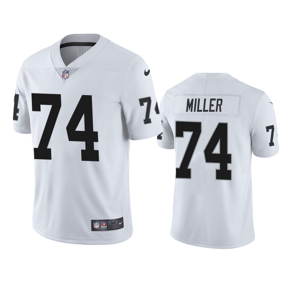 Kolton Miller Oakland Raiders White Vapor Limited Jersey - Cocomos