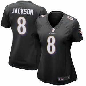 Lamar Jackson Baltimore Ravens Nike Womens Game Event Jersey - Black