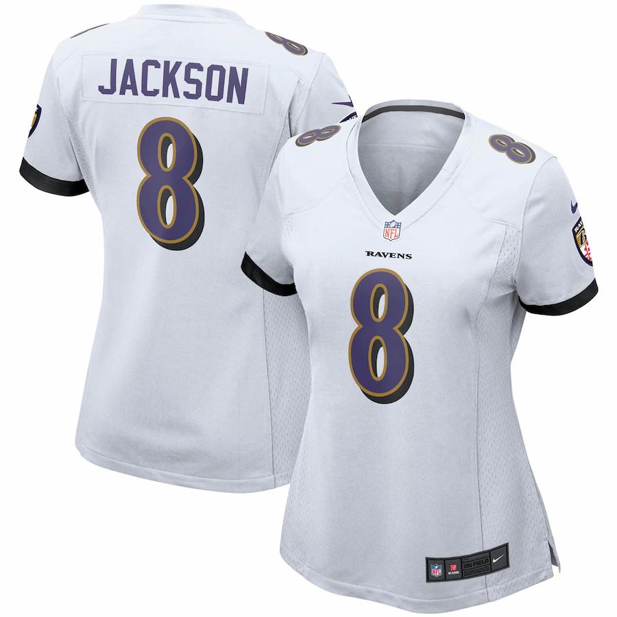 Lamar Jackson Baltimore Ravens Nike Womens Game Jersey - White - Cocomos