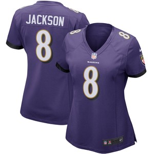 Lamar Jackson Baltimore Ravens Womens Game Player Jersey Purple Nfl