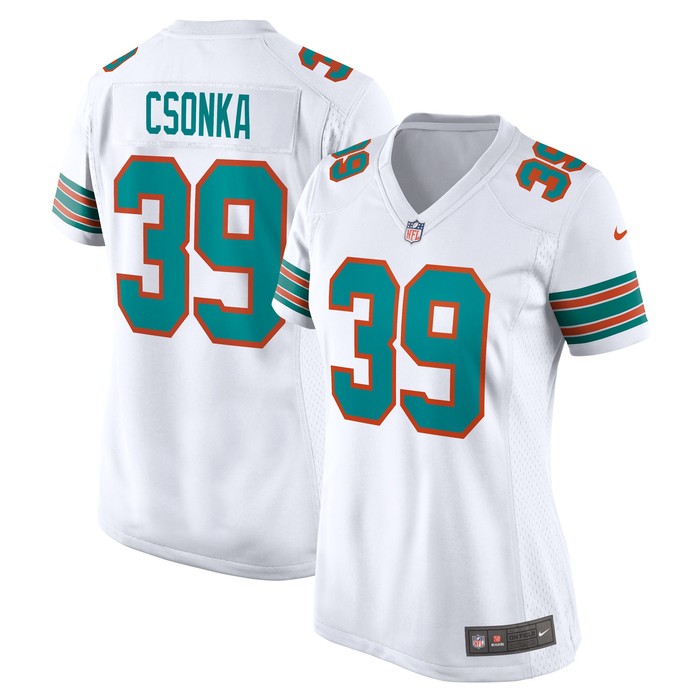 Larry Csonka Miami Dolphins Retired Player Jersey White Nfl - Cocomos