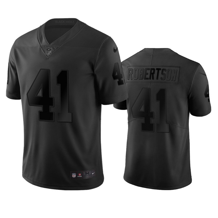 Las Vegas Raiders Amik Robertson Black City Edition Vapor Limited Jersey