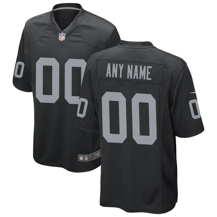 Las Vegas Raiders Custom Game Jersey Black Custom Jerseys Nfl