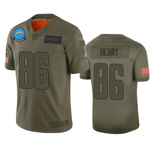 Los Angeles Chargers Hunter Henry Camo 2019 Salute To Service Limited Jersey