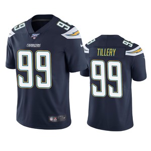 Los Angeles Chargers Jerry Tillery Navy 100th Season Vapor Limited Jersey