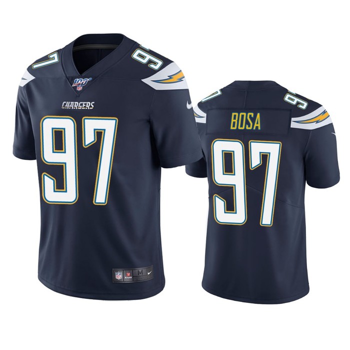 Los Angeles Chargers Joey Bosa Navy 100th Season Vapor Limited Jersey - Cocomos