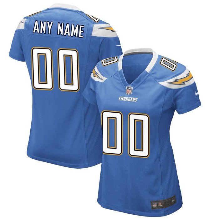 Los Angeles Chargers Nike Womens Custom Game Jersey - Light Blue